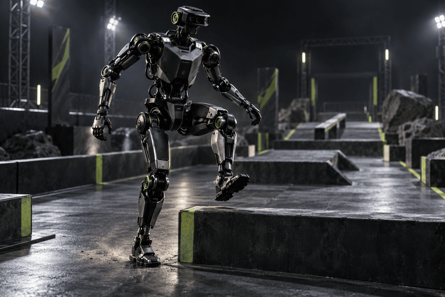 Humanoid Obstacle Race robotics visual