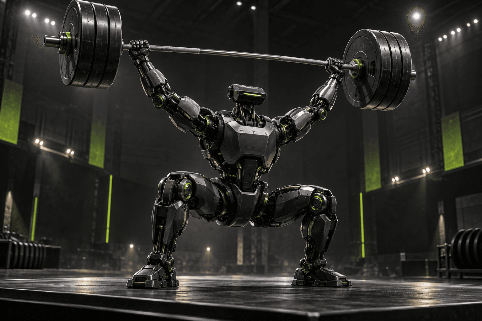 Humanoid Weightlifting robotics visual