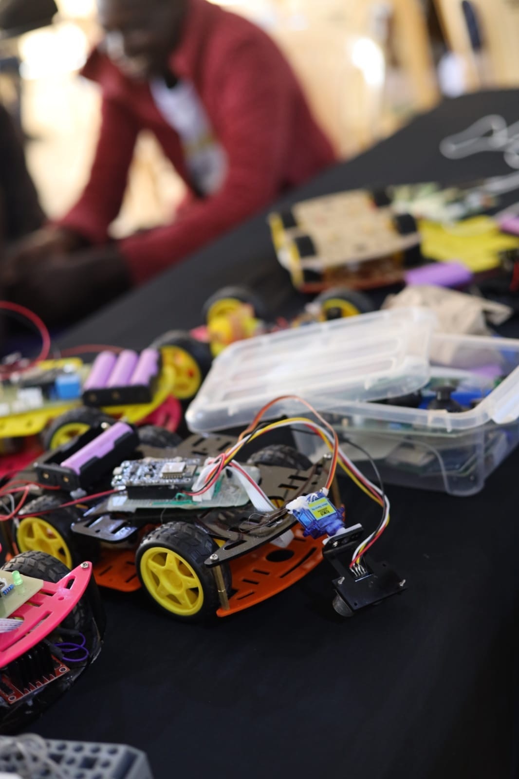 Colourful student-built robots displayed at MRC Kenya