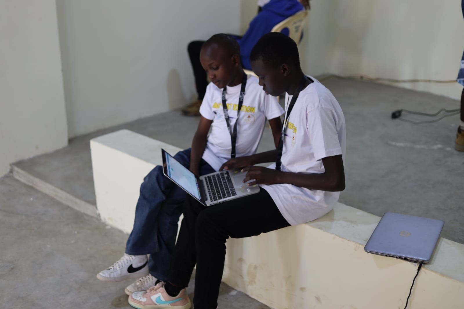 Students using a laptop during MRC Kenya 2026